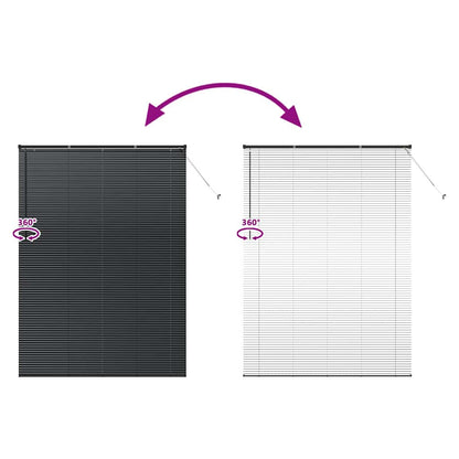 Balkenjalousien Schwarz 220 x 160 cm Aluminium