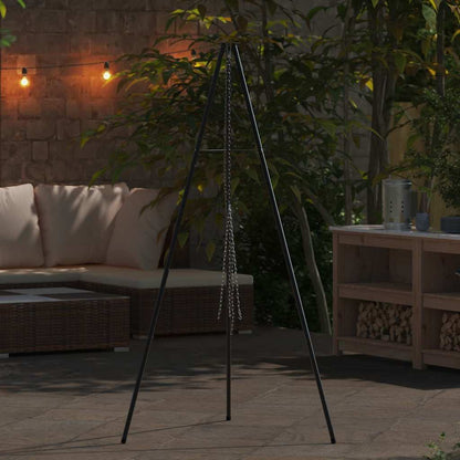 Lagerfeuer Stativ Schwarz 92 x 92 x 171,5 cm Stahl