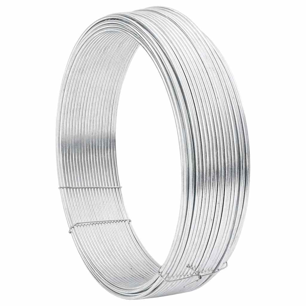 Zaunbindedraht Silber 25 m Heißgetauchter verzinkter Draht