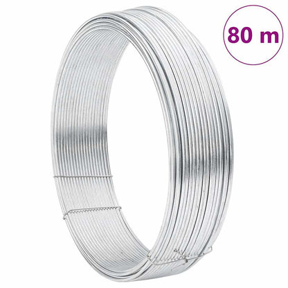 Zaunbindedraht Silber 80 m Heißgetauchter verzinkter Draht