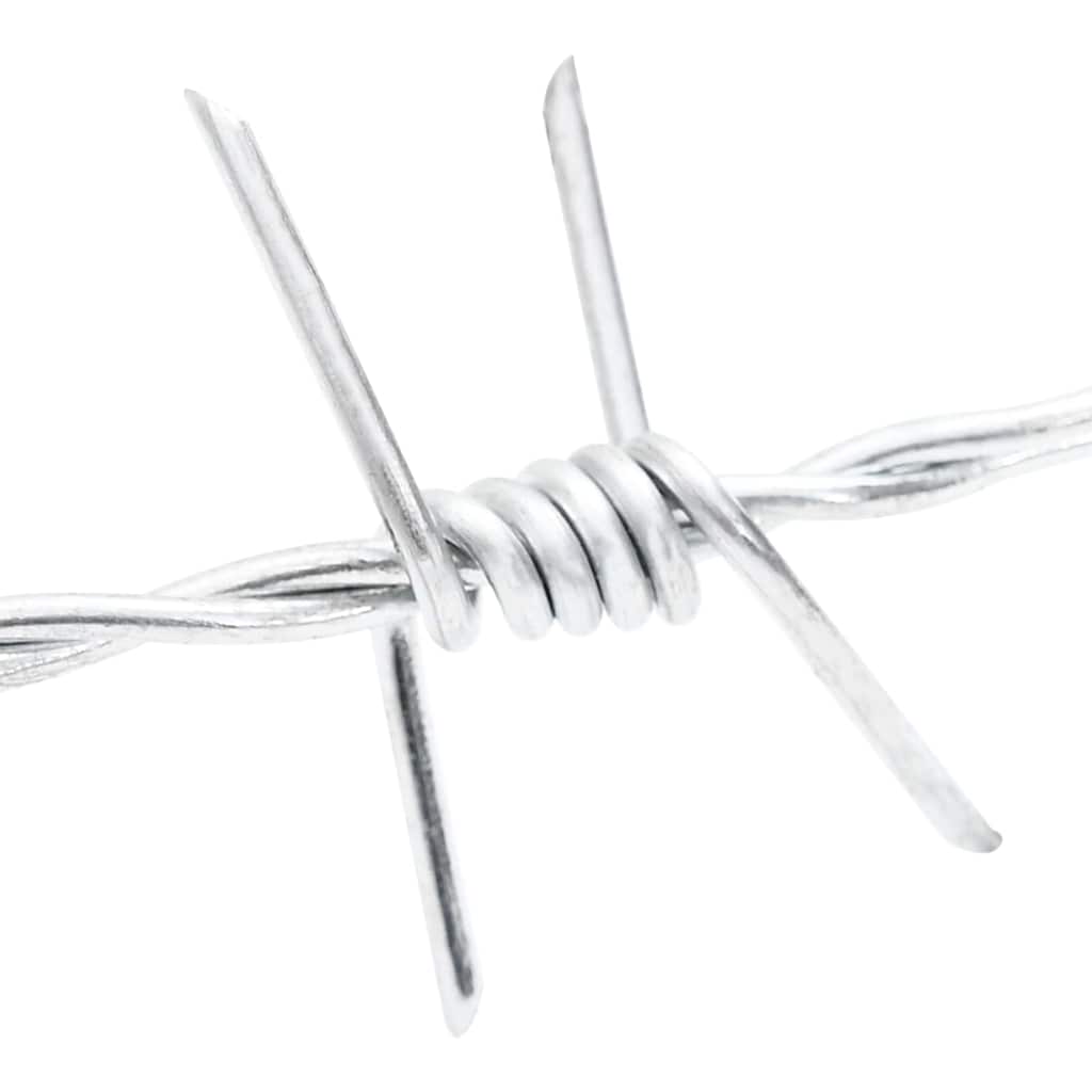 Stacheldraht Silber 50 m Feuerverzinkt Stahl