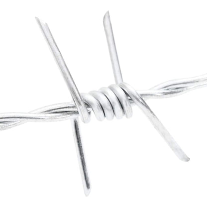 Stacheldraht Silber 50 m Feuerverzinkt Stahl