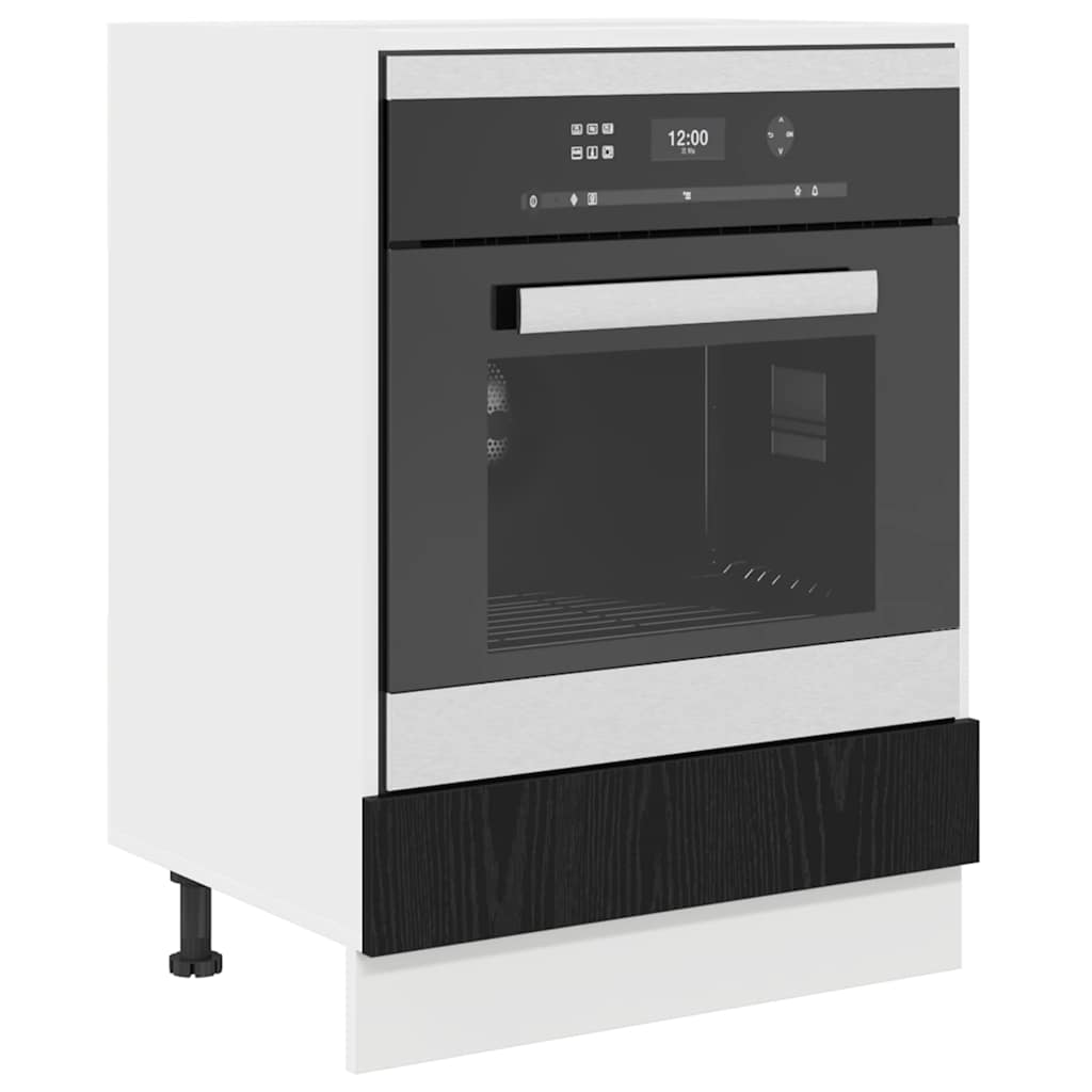 Hängeschrank Schwarz Eichen-Optik 60 x 46 x 81,5 cm