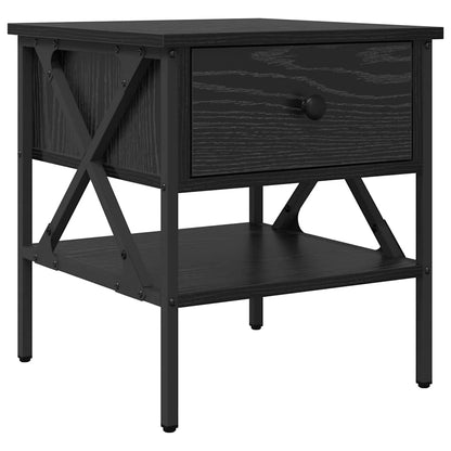 vidaXL Nachttisch 2 pcs Schwarz Eichen-Optik 40 x 42 x 45 cm