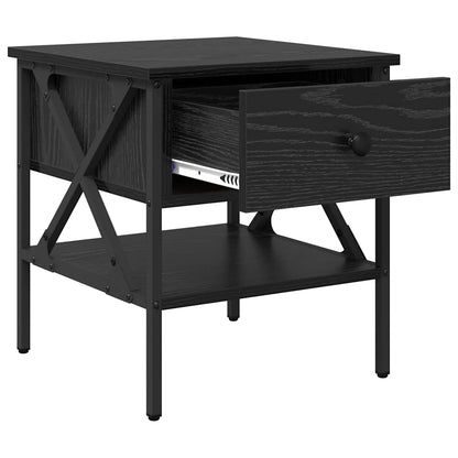 vidaXL Nachttisch 2 pcs Schwarz Eichen-Optik 40 x 42 x 45 cm