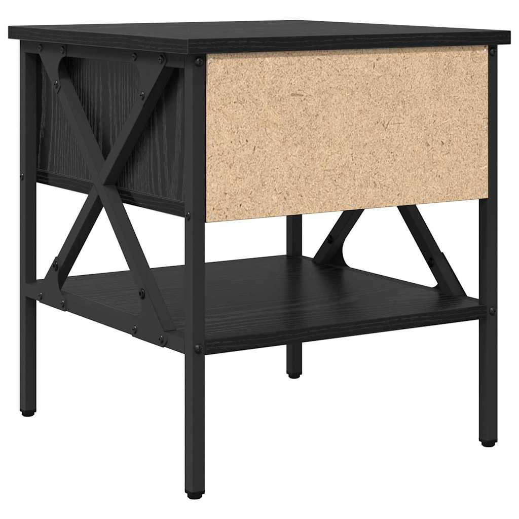 vidaXL Nachttisch 2 pcs Schwarz Eichen-Optik 40 x 42 x 45 cm