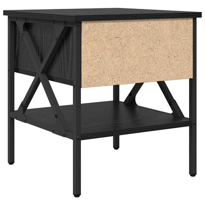 vidaXL Nachttisch 2 pcs Schwarz Eichen-Optik 40 x 42 x 45 cm