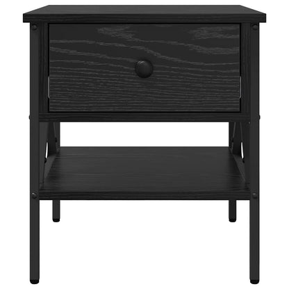 vidaXL Nachttisch 2 pcs Schwarz Eichen-Optik 40 x 42 x 45 cm