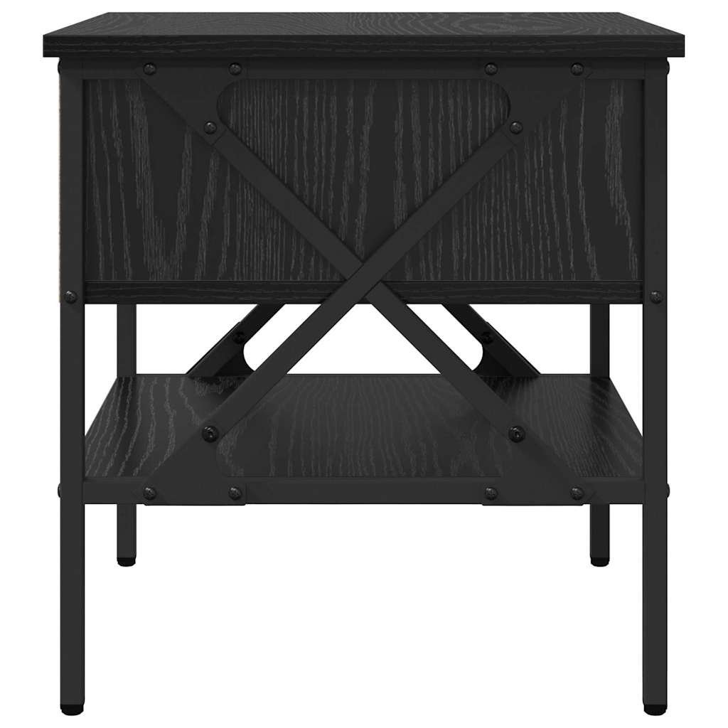 vidaXL Nachttisch 2 pcs Schwarz Eichen-Optik 40 x 42 x 45 cm