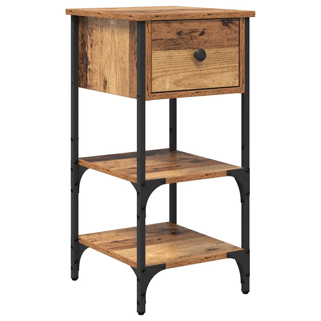 vidaXL Table de chevet marron 33,5 x 36 x 70 cm Bois massif recyclé