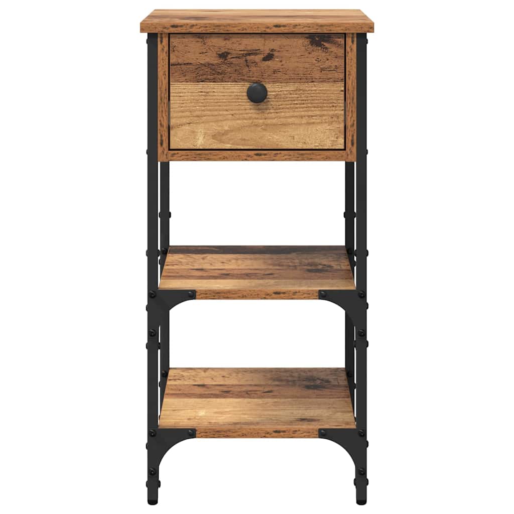 vidaXL Table de chevet marron 33,5 x 36 x 70 cm Bois massif recyclé