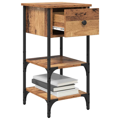 vidaXL Table de chevet marron 33,5 x 36 x 70 cm Bois massif recyclé
