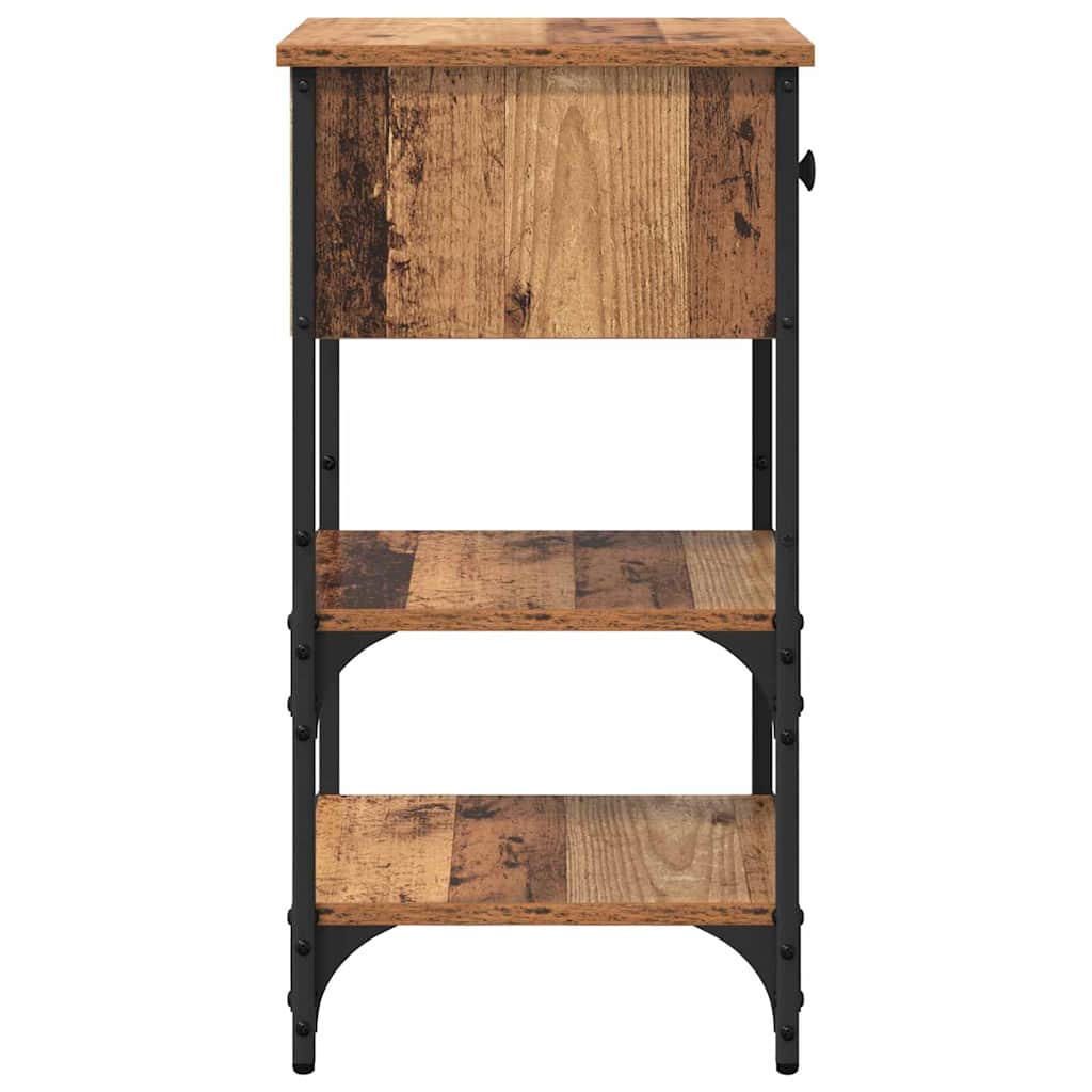 vidaXL Table de chevet marron 33,5 x 36 x 70 cm Bois massif recyclé