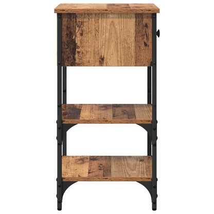 vidaXL Table de chevet marron 33,5 x 36 x 70 cm Bois massif recyclé