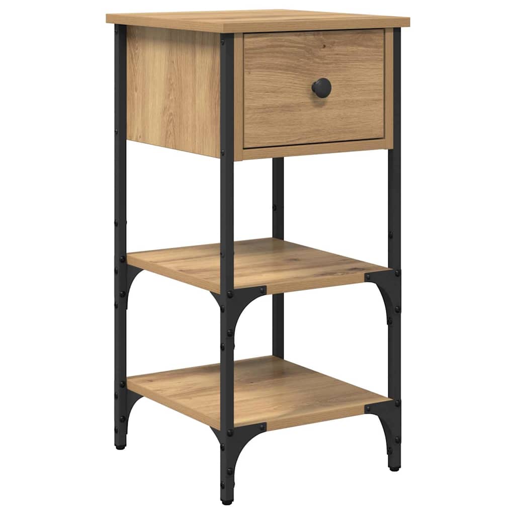 vidaXL Table de chevet marron 33,5 x 36 x 70 cm bois massif recyclé