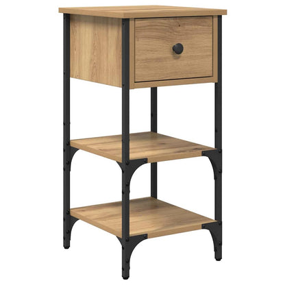 vidaXL Table de chevet marron 33,5 x 36 x 70 cm bois massif recyclé