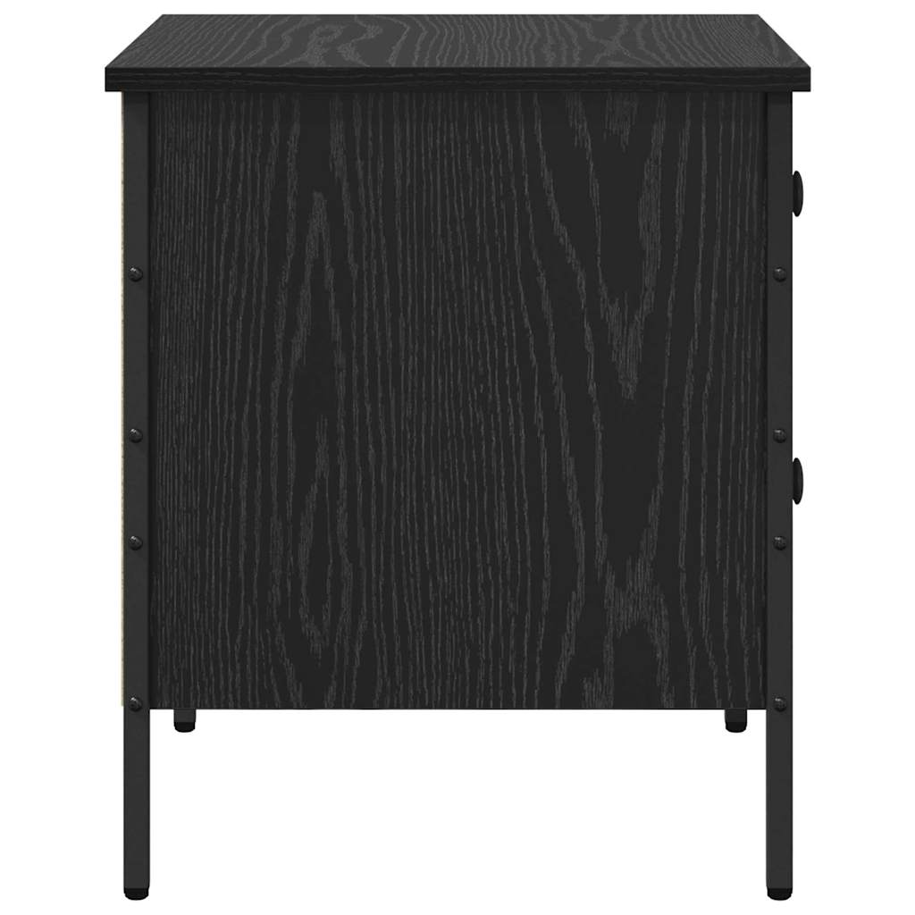 vidaXL Nachttisch mit Schubladen Schwarze Eiche 40 x 42 x 50 cm