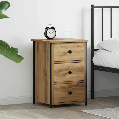 vidaXL Table de chevet marron 40 x 36 x 60 cm bois de récupération massif