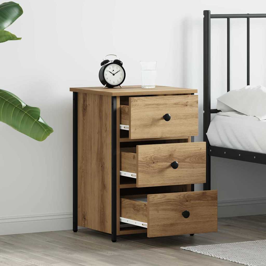 vidaXL Table de chevet marron 40 x 36 x 60 cm bois de récupération massif