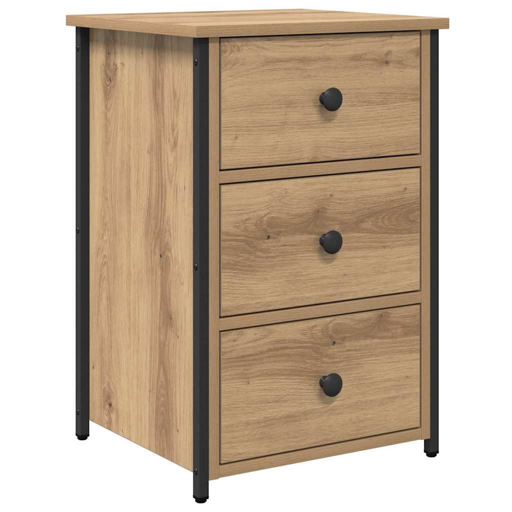 vidaXL Table de chevet marron 40 x 36 x 60 cm bois de récupération massif