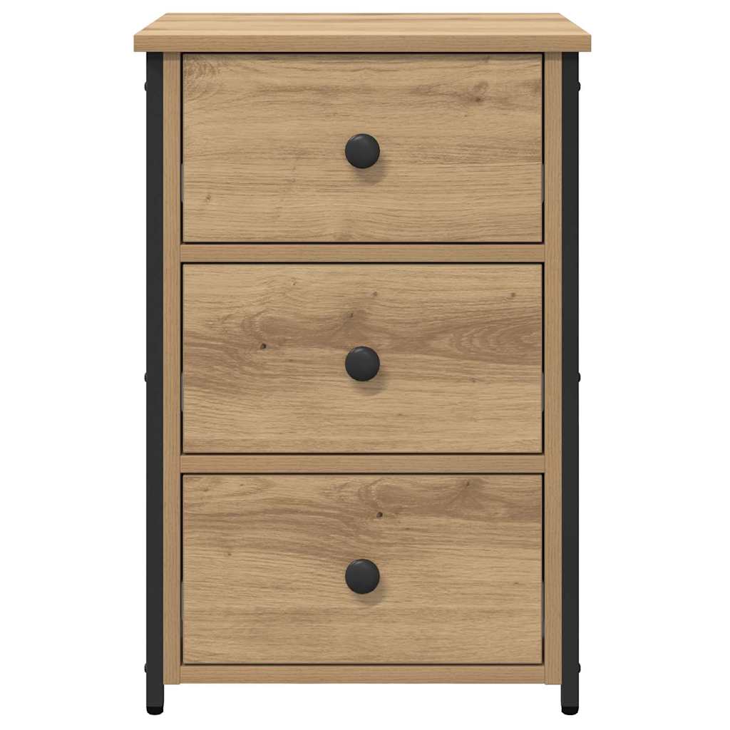 vidaXL Table de chevet marron 40 x 36 x 60 cm bois de récupération massif