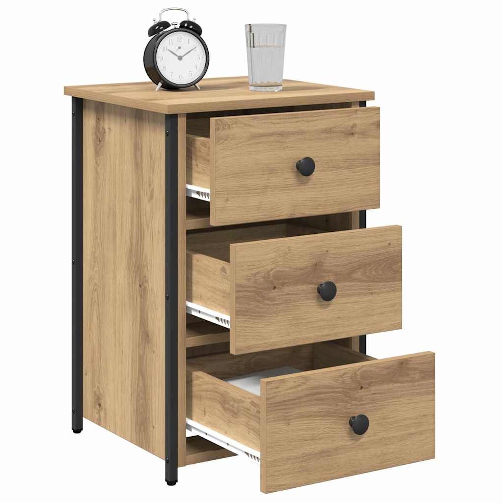 vidaXL Table de chevet marron 40 x 36 x 60 cm bois de récupération massif