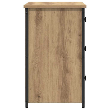 vidaXL Table de chevet marron 40 x 36 x 60 cm bois de récupération massif