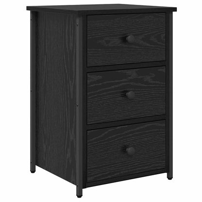 vidaXL Nachttisch 2 pcs Schwarz Eichen-Optik 40 x 36 x 60 cm