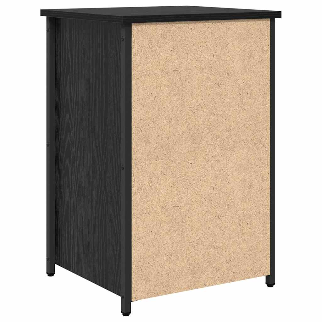 vidaXL Nachttisch 2 pcs Schwarz Eichen-Optik 40 x 36 x 60 cm
