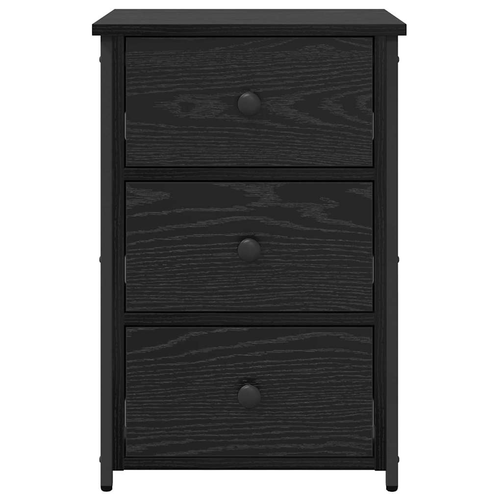vidaXL Nachttisch 2 pcs Schwarz Eichen-Optik 40 x 36 x 60 cm