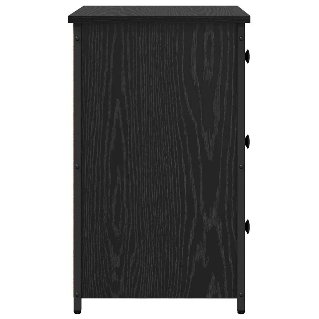 vidaXL Nachttisch 2 pcs Schwarz Eichen-Optik 40 x 36 x 60 cm