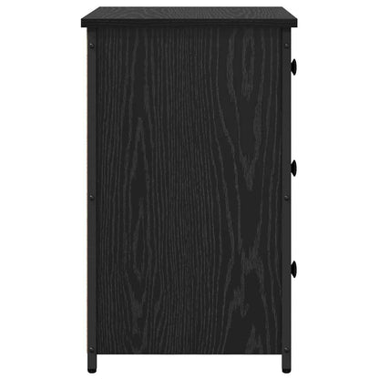 vidaXL Nachttisch 2 pcs Schwarz Eichen-Optik 40 x 36 x 60 cm