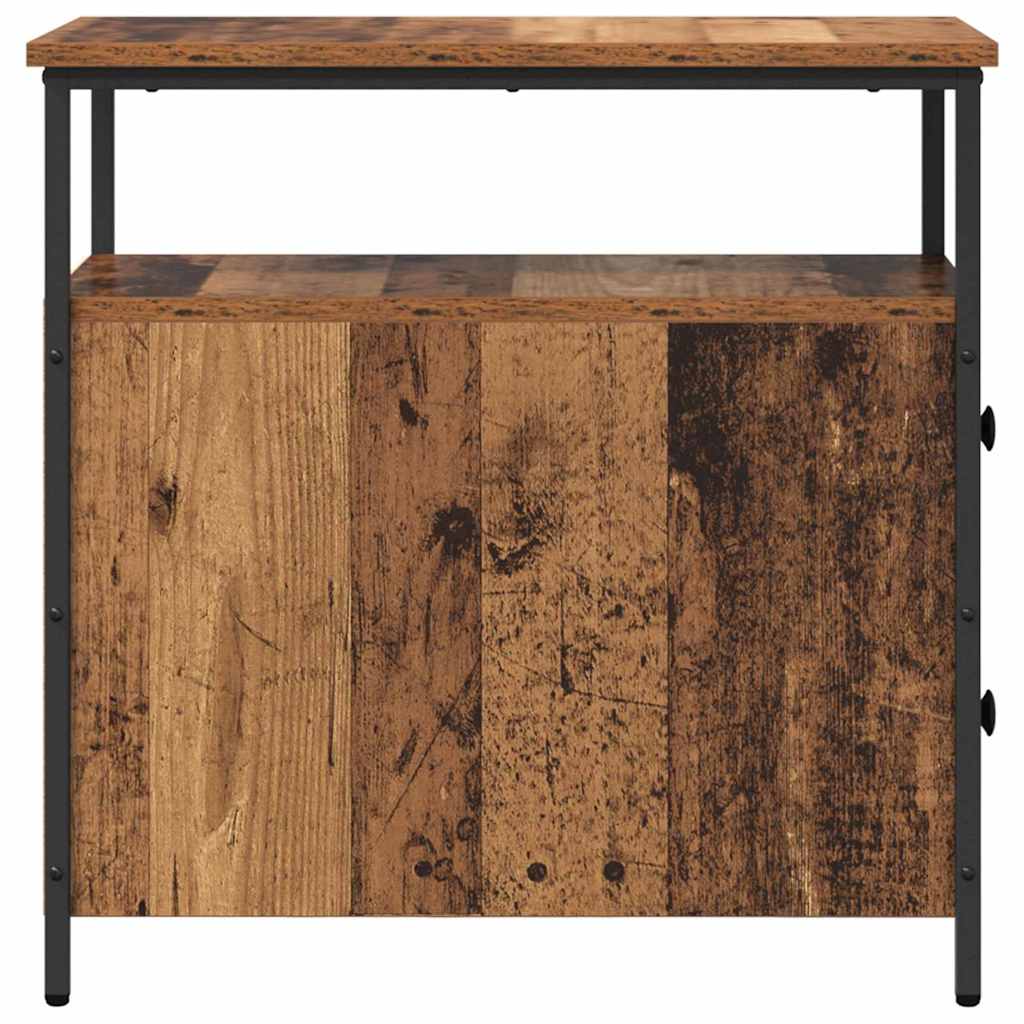 vidaXL Nachttisch mit Schubladen Altholz 30 x 60 x 60 cm Holzwerkstoff