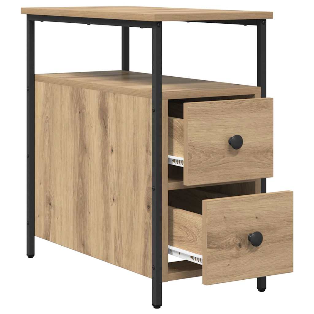 vidaXL Nachttisch Artisan-Eiche 30 x 60 x 60 cm Holzwerkstoff