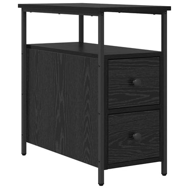 vidaXL Nachttisch Schwarz Eichen-Optik 30 x 60 x 60 cm Holzwerkstoff