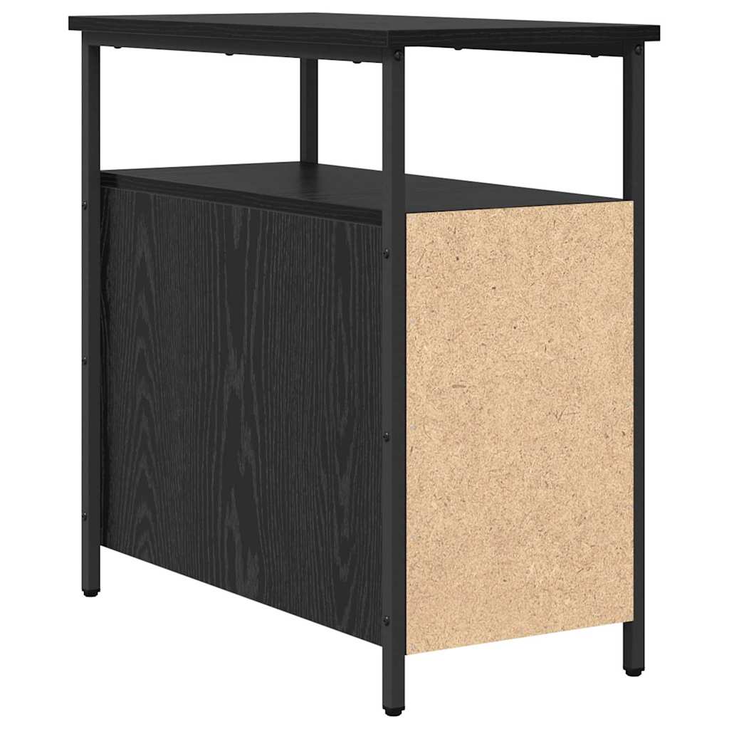 vidaXL Nachttisch 2 pcs Schwarz Eichen-Optik 30 x 60 x 60 cm