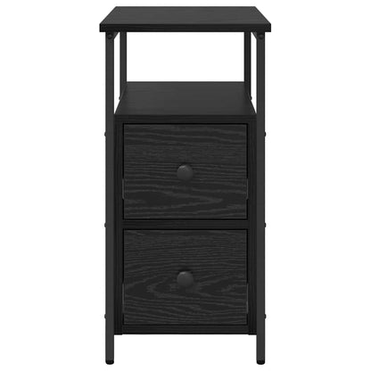 vidaXL Nachttisch 2 pcs Schwarz Eichen-Optik 30 x 60 x 60 cm