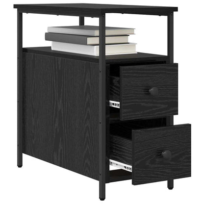vidaXL Nachttisch 2 pcs Schwarz Eichen-Optik 30 x 60 x 60 cm