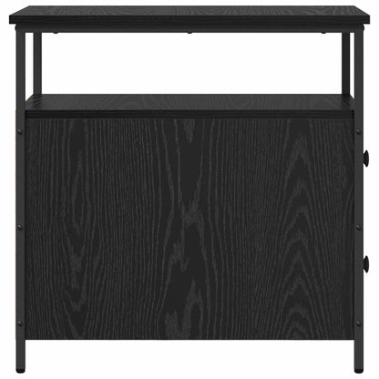 vidaXL Nachttisch 2 pcs Schwarz Eichen-Optik 30 x 60 x 60 cm