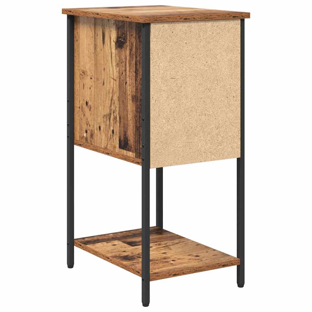 vidaXL Nachttisch mit Schubladen Altholz 32 x 42 x 70 cm Holzwerkstoff