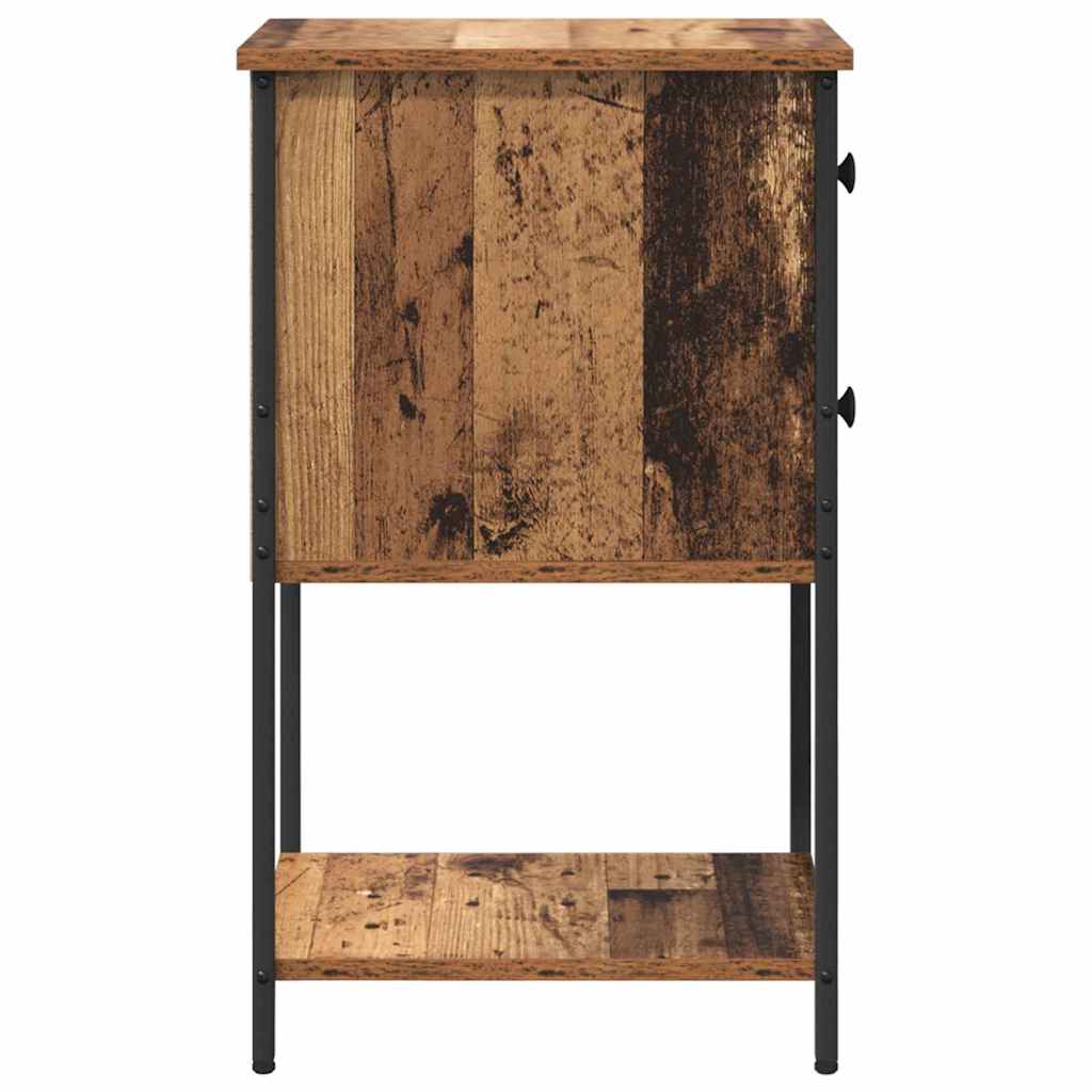 vidaXL Nachttisch mit Schubladen Altholz 32 x 42 x 70 cm Holzwerkstoff