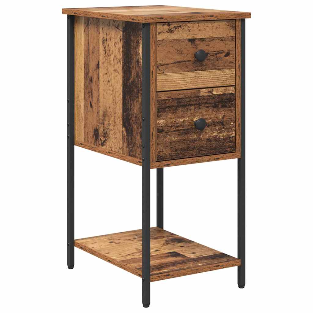 vidaXL Nachttisch 2 pcs Altholz 32 x 42 x 70 cm Holzwerkstoff