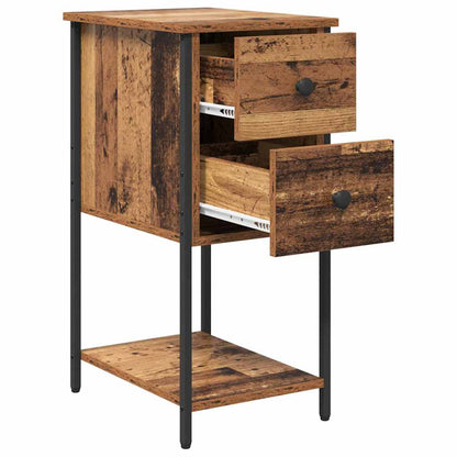 vidaXL Nachttisch 2 pcs Altholz 32 x 42 x 70 cm Holzwerkstoff