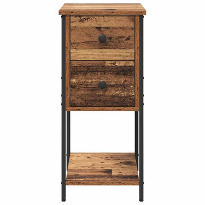 vidaXL Nachttisch 2 pcs Altholz 32 x 42 x 70 cm Holzwerkstoff