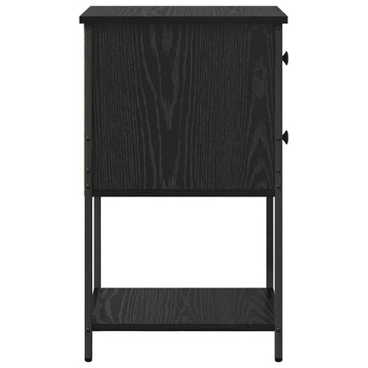 vidaXL Nachttisch Schwarze Eiche 32 x 42 x 70 cm Holzwerkstoff
