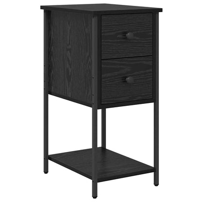 vidaXL Nachttisch 2 pcs Schwarze Eiche 32 x 42 x 70 cm Holzwerkstoff