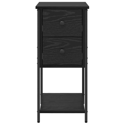 vidaXL Nachttisch 2 pcs Schwarze Eiche 32 x 42 x 70 cm Holzwerkstoff