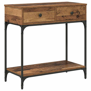 vidaXL Konsolentisch mit Regal Altholz 75 x 34.5 x 75 cm Holzwerkstoff