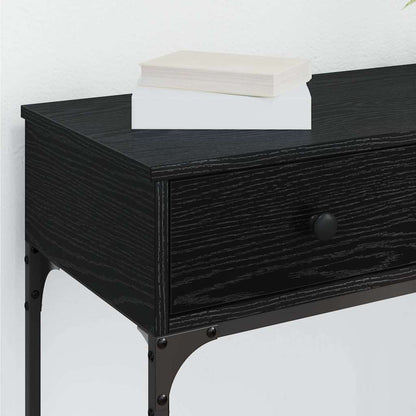 vidaXL Konsolentisch mit Regal Schwarz Eichen-Optik 75 x 34.5 x 75 cm