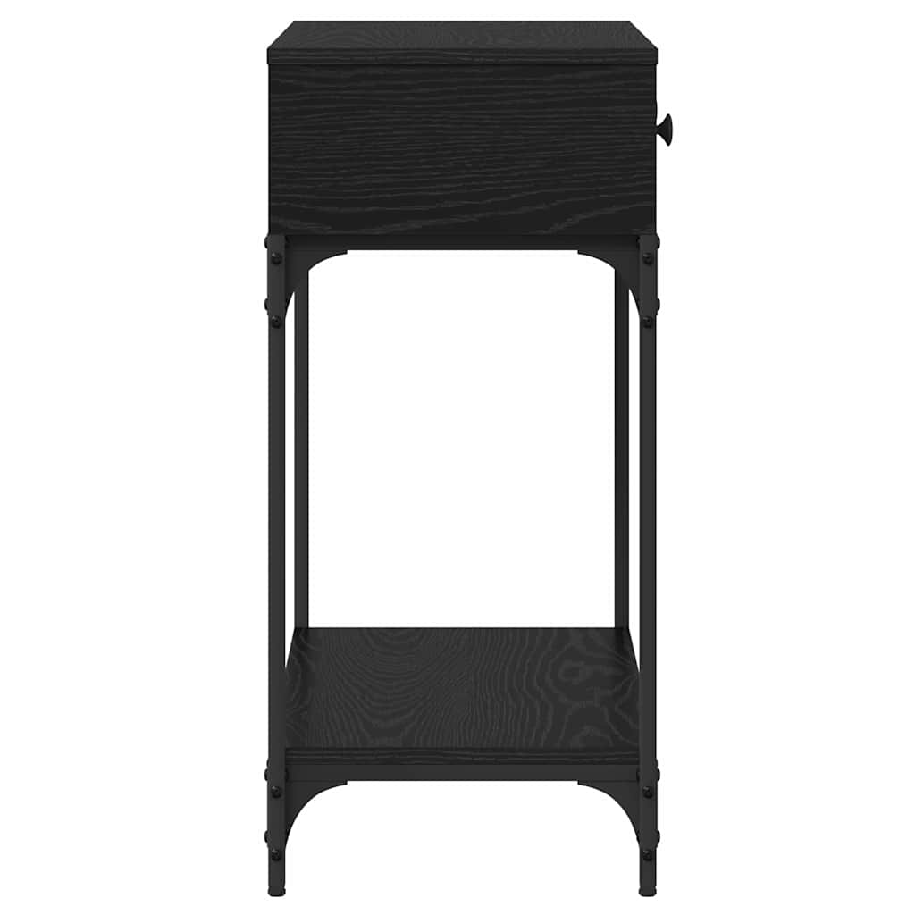vidaXL Konsolentisch mit Regal Schwarz Eichen-Optik 75 x 34.5 x 75 cm